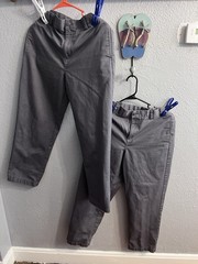 Lands End Boys Gray Pants Size 20 Adjustable Waist School Uniform Lot Of 2