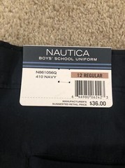 NWT$36 Nautica Boys School Uniform Navy Wicking Shorts N861056Q 12 16 18