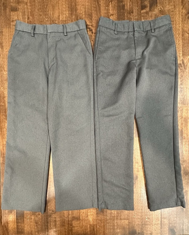 Flynn O’Hara Size 12 R School Uniform Pants Gray 2 Pair Lot Boys