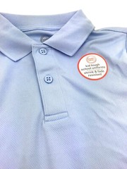 School Uniform Shirt Boys Size 6/7 Blue Top Collared Shrink Resistant Children