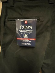 Chaps Boys School Uniform Size 10 Slim Black Dress Pants Pant NEW W/tag