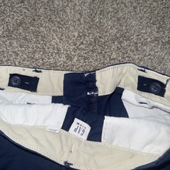 Gap Kids Size 16 Slim Boys Shorts Navy Blue Dress Uniform Chino Flat Front NWT