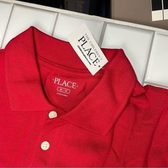 5 piece BUNDLE Children’s Place Boys Uniform Pique Polo in Red | Size XL (14)