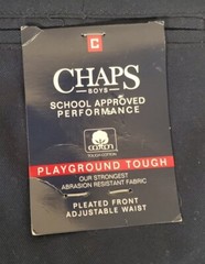 Chaps Uniform Pants Boys 20 Regular Navy Blue School Approved Pleated Twill