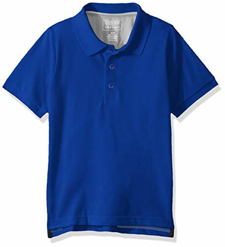 Cherokee School Uniforms Boys’ Big Short Sleeve Pique Polo, Royal, 8