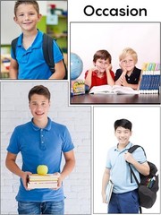 5 pk Polo Shirt for Boys, School Uniform Tagless Cotton Blend – Soft Comfortabl
