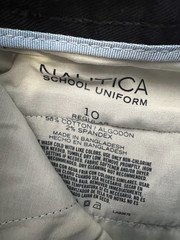 Nautica Boys School Uniform Shorts Size 10 Regular Navy Flat Front Adj Waist New