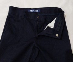 French Toast Boys Uniform Straight Adjustable Waist Relax Pants 10 Blue ~ Used