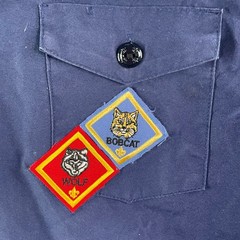 Boy Scouts of America Shirt Kids S Blue Cub Scout Webelos Montana Patch Uniform