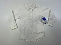 George Boys Cotton Blend White Long Sleeve Collar Oxford School Uniform Shirt S