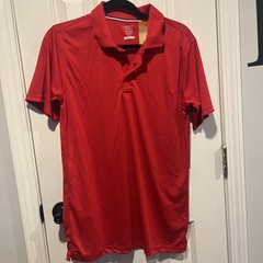 French Toast Polo Short Unisex XXL (18/20) Red Uniform Button Pique Polo