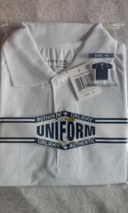 Short Sleeved Polo Shirt, Size 14 ~Authentic Galaxy School Uniform~ boys/unisex