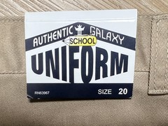 NWT Authentic Galaxy School Uniform Shorts Sz 20 SET OF 2 Khaki Navy Flat READ