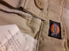 Boys School Uniform Shorts – Dickies Brand – khaki size 14 with adjustable waist