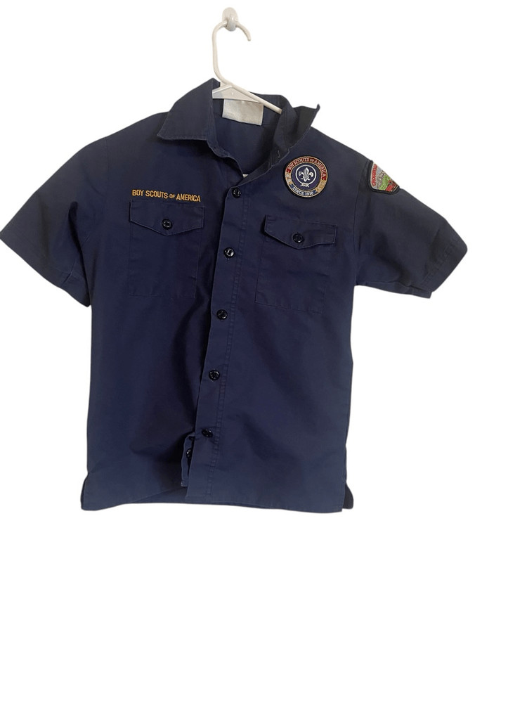 Boy Scouts of America Kids Navy Blue Official Uniform Shirt Size Medium