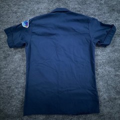 Vtg Boy Scouts of America Uniform Shirt Boys Large 14-16 Blue Patches Short