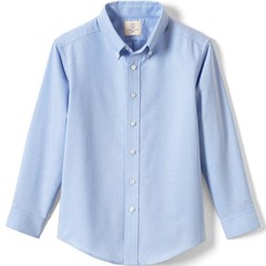 Lands Week Boys School Uniform Long Sleeve Solid Dress Shirt Blue 3-Pack – Sz 18