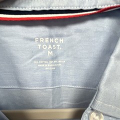 French Toast Boys Uniform Shirt Light Blue M Short Sleeve Button-Down