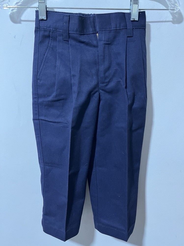 Boys Size 4 Blue School Uniform Pants Tom Sawyer Elastic Waist
