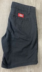 Dickies Front Relaxed Fit Uniform Casual Shorts Black Kids Size 5