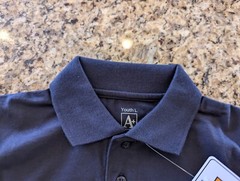A+ Kids Jersey Knit Long Sleeve Shirt School Uniform Navy Blue size Youth L