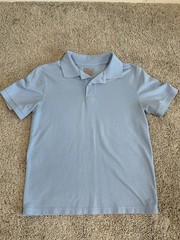 Cat & Jack Boys Polo Shirt Lot Size L (10/12) Red/Light Blue Back to School