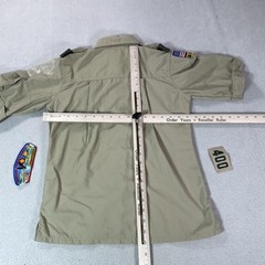 Boy Scouts Of America Shirt Youth Medium Beige Uniform Patches 100 Years 2010