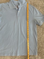 Cat & Jack Boys Polo Shirt Lot Size L (10/12) Red/Light Blue Back to School