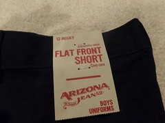 Boys, Arizona Jeans, School Uniform Shorts,Size:12 Husky, Flat Front, Blue,NWT