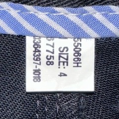 NWT Chaps Boys Black School Uniform Flat Front Stretch Twill Pants Size 4 Reg