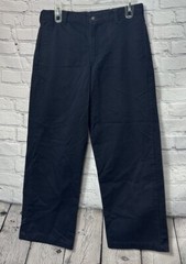 George Pants Husky Boys School Uniform Flat Front Navy Blue Size 12H
