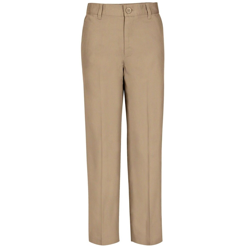 Real School, Boys Husky Size Flat Front Pants School Uniform Approved, Size: 16H