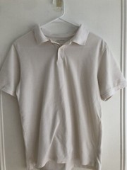 George Casual or School Uniform Boys White Short Sleeve Polo Shirt Size 18
