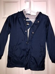 Boys Size 8 School Uniform Windbreaker Jacket George Zip & Button