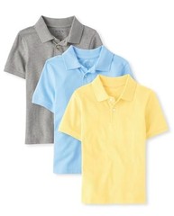 The Children’s Place Boys XS (4) Uniform Polo Shirt 3-Pack Multicolor