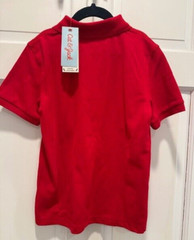 NEW Cat & Jack Red Collar Uniform Short Sleeve Polo (S 6/7)