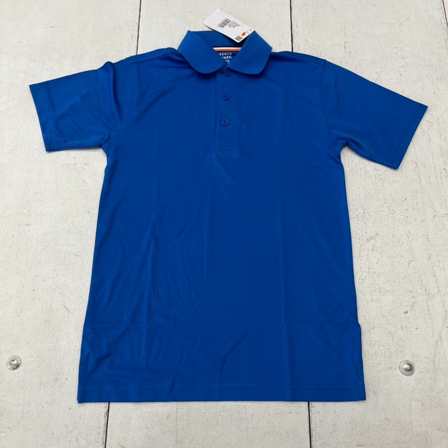 French Toast Royal Blue Short Sleeve Uniform Polo Shirt Boys Size Large NEW