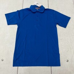 French Toast Royal Blue Short Sleeve Uniform Polo Shirt Boys Size Large NEW