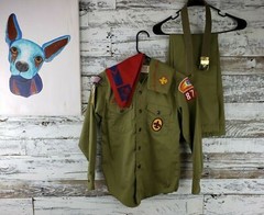 Vintage Boy Scouts Of American Uniform Orange County CA Hat Scarf Belt 13 R
