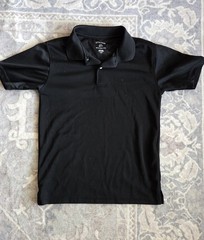 Lot Of Four (4) George Youth Size L 10-12 Polo Shirts 100% Polyester Black