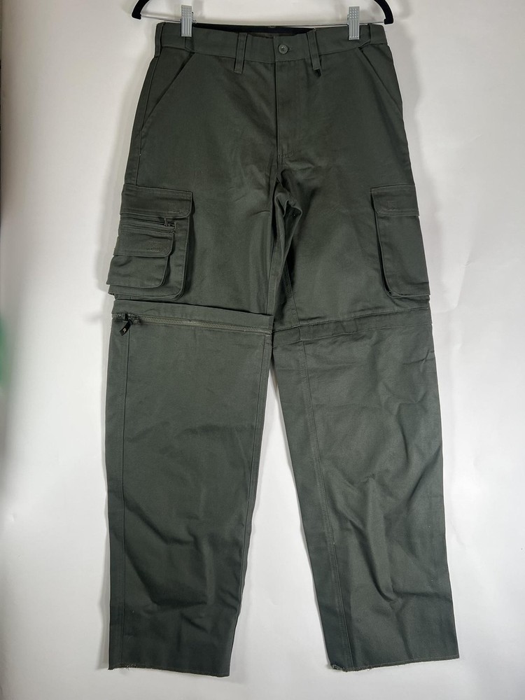 Boy Scouts Of America Pants Youth 14 Green Canvas Convertible Zip Off Uniform