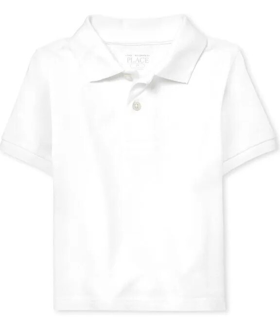 Childrens Place 5 pack Uniform Boys Polo Shirt White Size 2T