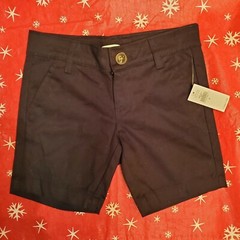 Old Navy Unisex Youth Shorts Black Khaki School Uniform Pants Child Size 5 NWT