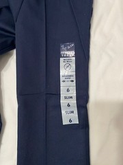 French Toast Boys School Uniform Pants 2 Pair Size 6 Navy Slim 20 1/2″ Waist