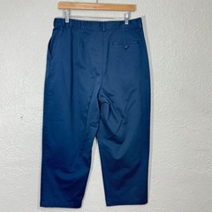 Vtg 90s LL Bean Youth Pants 14 Navy Chino School Uniform 100% Cotton Adjustable