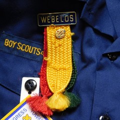 Boy Scouts Of America Shirt Boys Medium Blue Cub Scout Uniform Belt Webelos