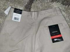 Claiborne Boy Approved Schoolwear Khaki Pants Size 16 Pleated New Garment Guard