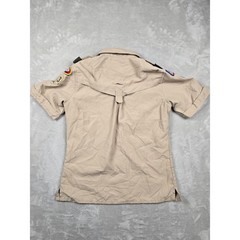 Boy Scouts of America Shirt Youth L Tan Vented Short Sleeve Patches Las Vegas