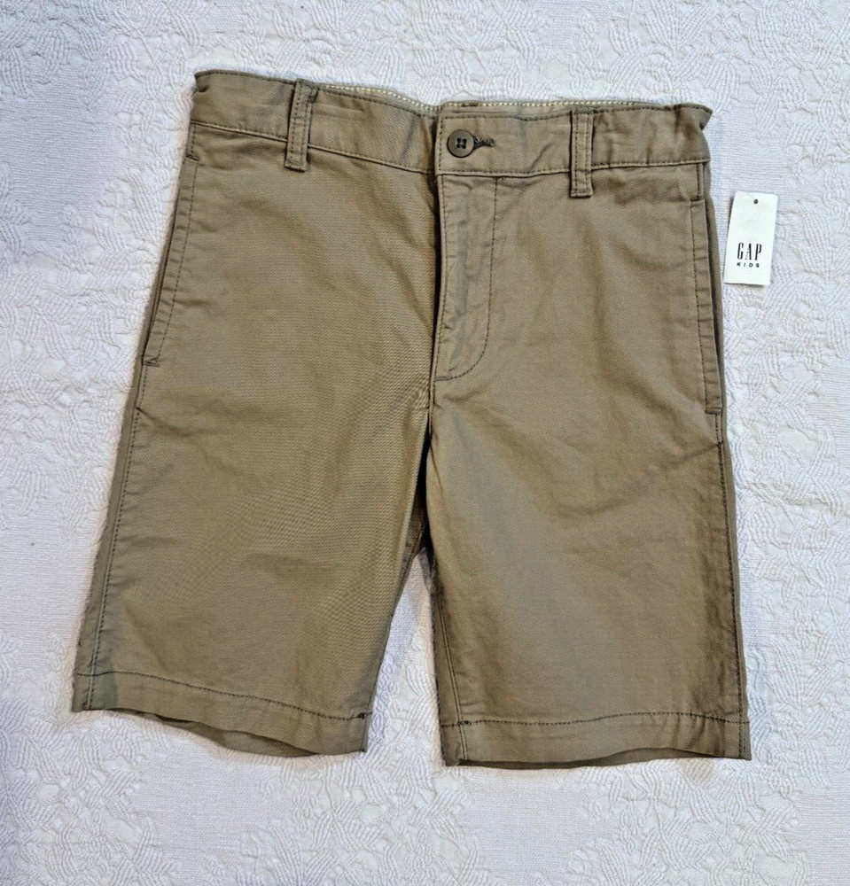 NWT Gap Boys Kids Uniform Khaki Shorts Size 14 Slim