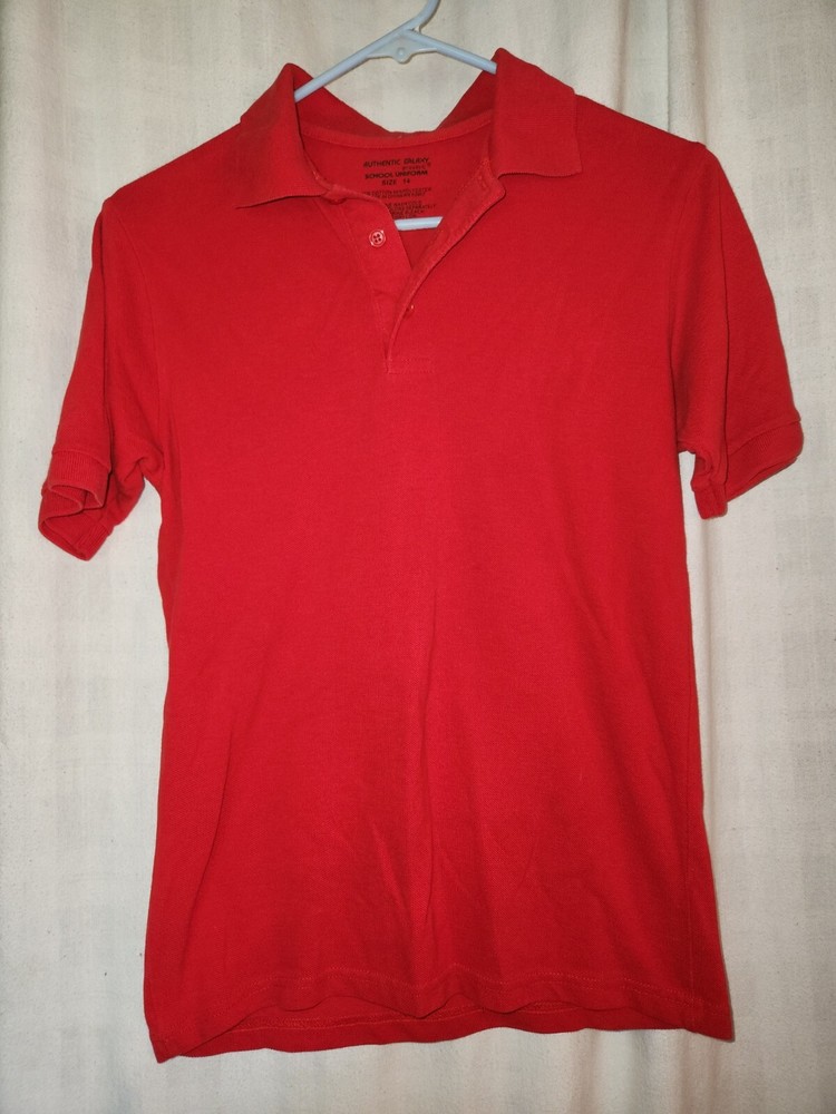 Galaxy by Harvic Boy’s Short Sleeve School Uniform Polo Shirt Red Size 14